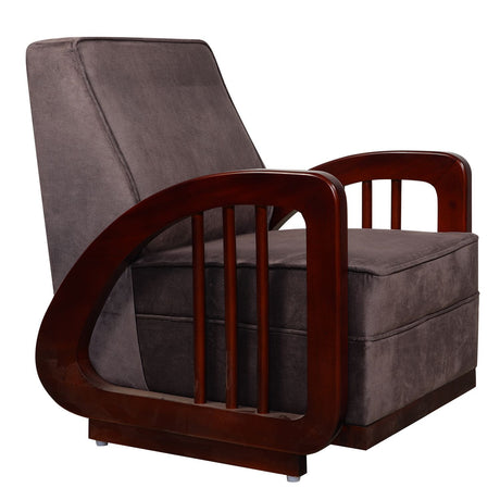 Peru Wooden Sofa 1 Seater - Teak Finish