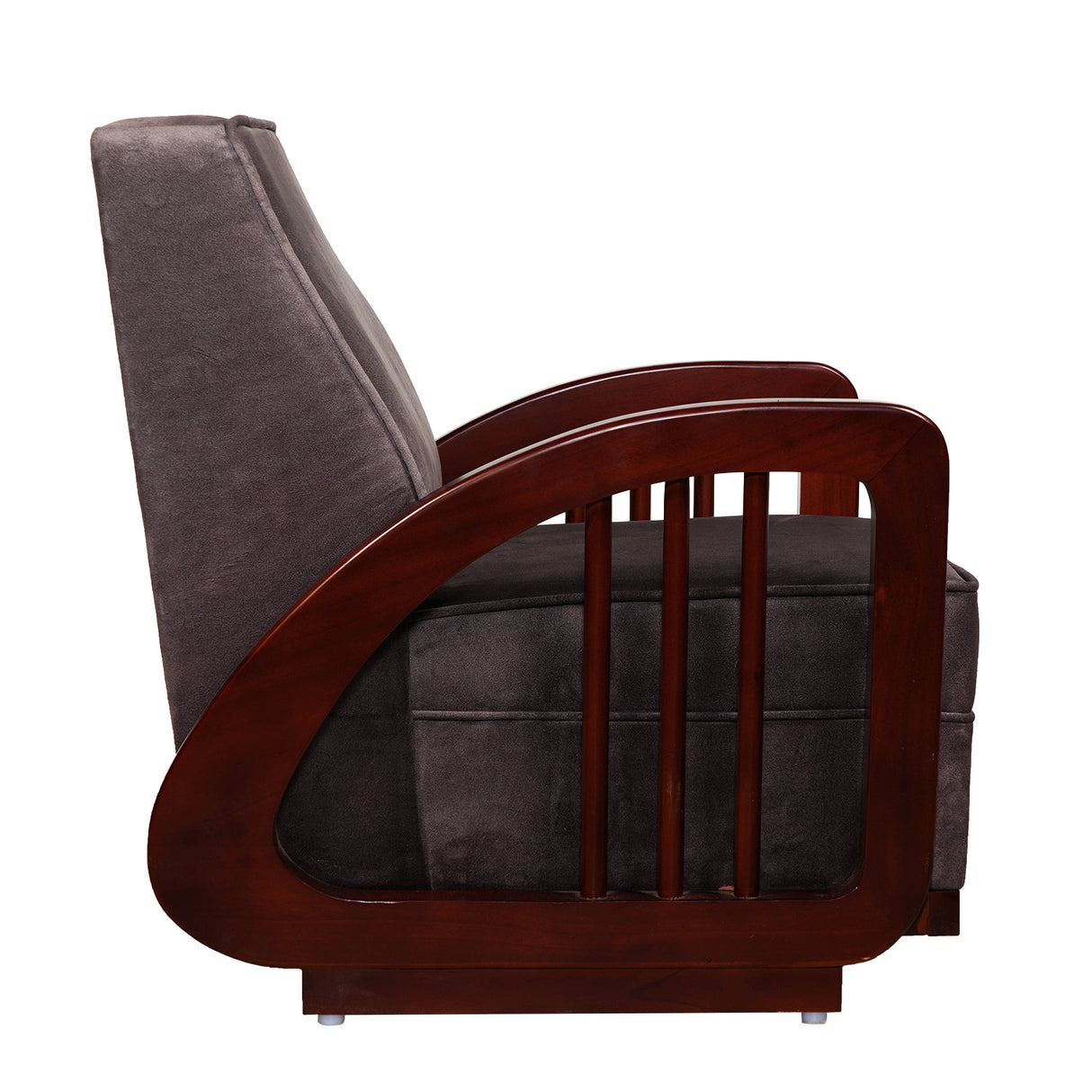 Peru Wooden Sofa 1 Seater - Teak Finish