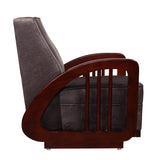 Peru Wooden Sofa 1 Seater - Teak Finish