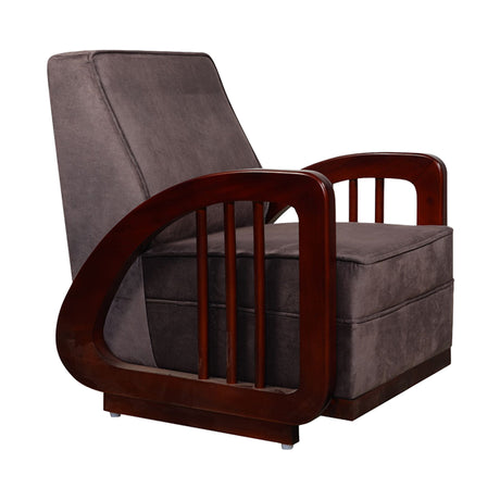Peru Wooden Sofa 1-Seater - Teak Finish_1
