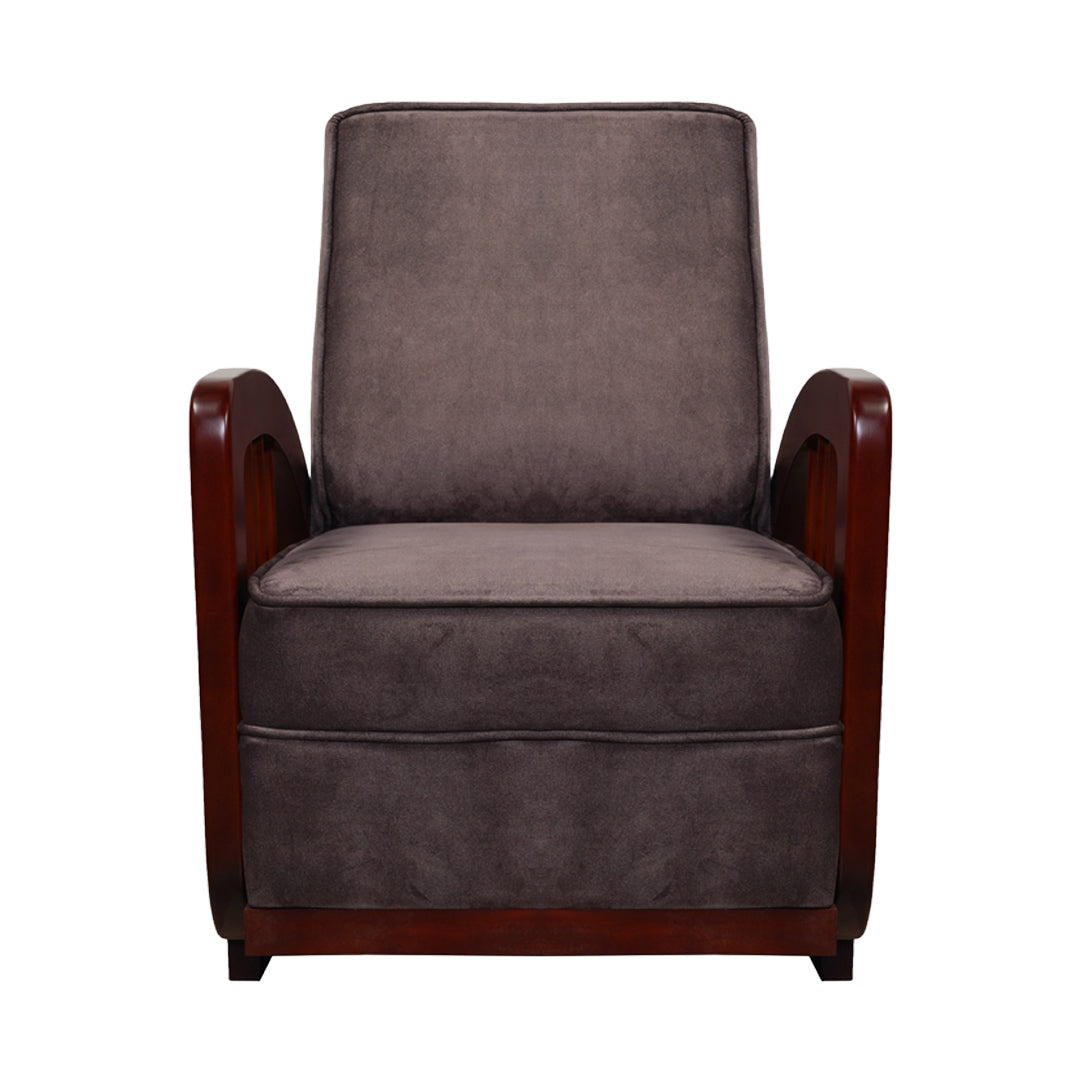 Peru Wooden Sofa 1-Seater - Teak Finish_2