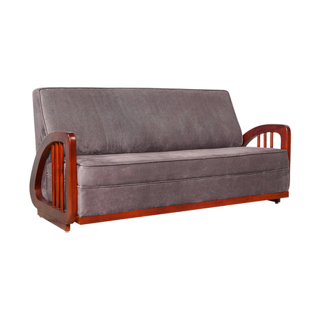 Peru Wooden Sofa 3-Seater - Teak Finish_1