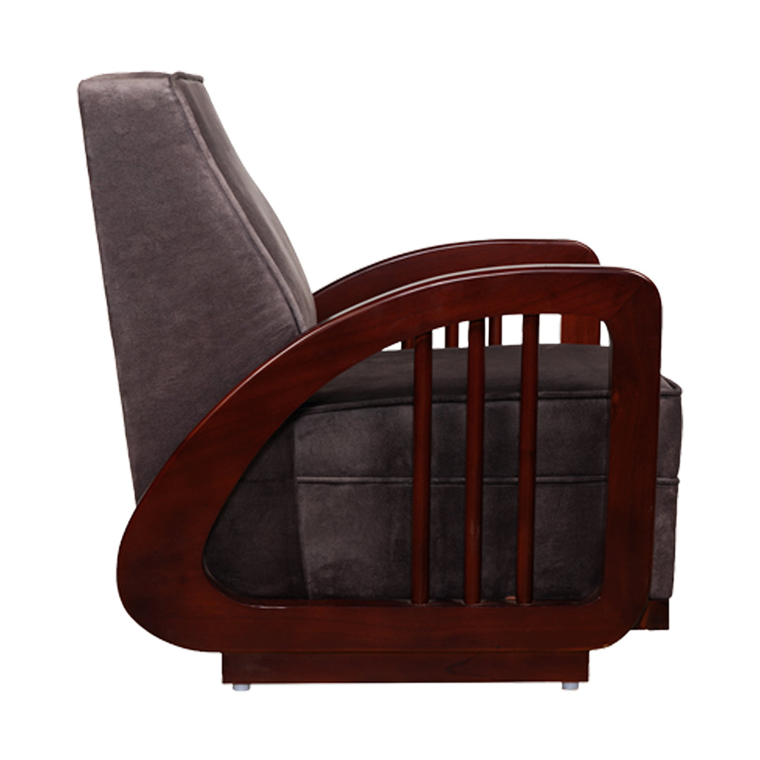 Peru Wooden Sofa 3-Seater - Teak Finish_3