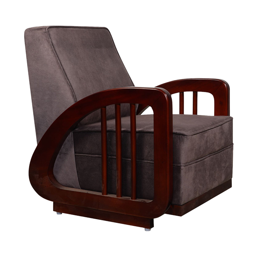 Peru Wooden Sofa Set (3+1+1-Seater) - Teak Finish_3