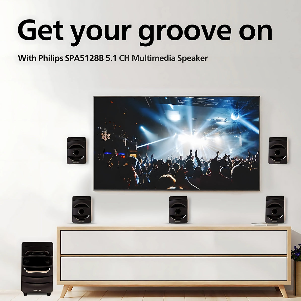 Philips SPA5128B 94 5.1 Channel Speaker 40W - Black