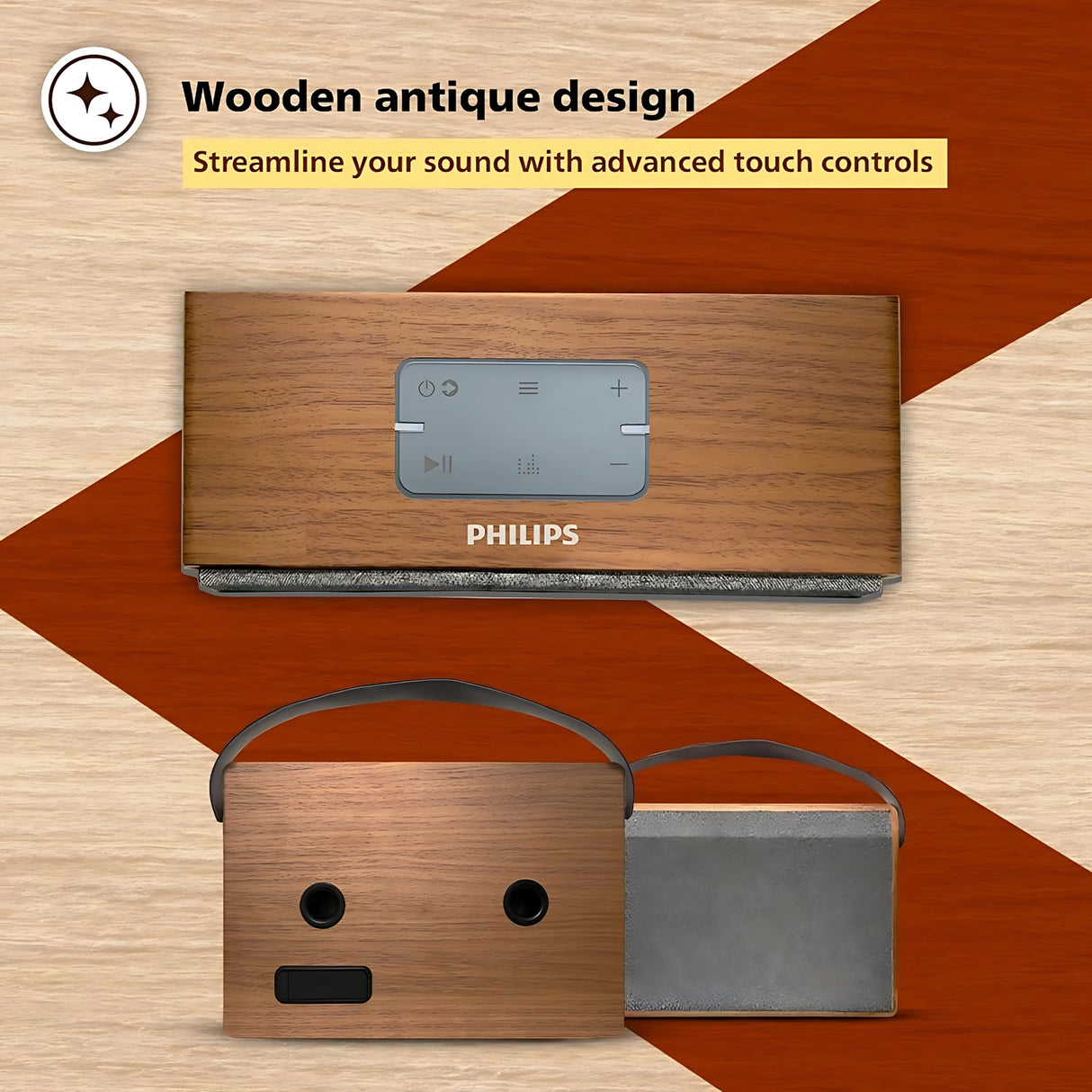 Philips TAS2218/94 Bluetooth Speaker 10W - Brown