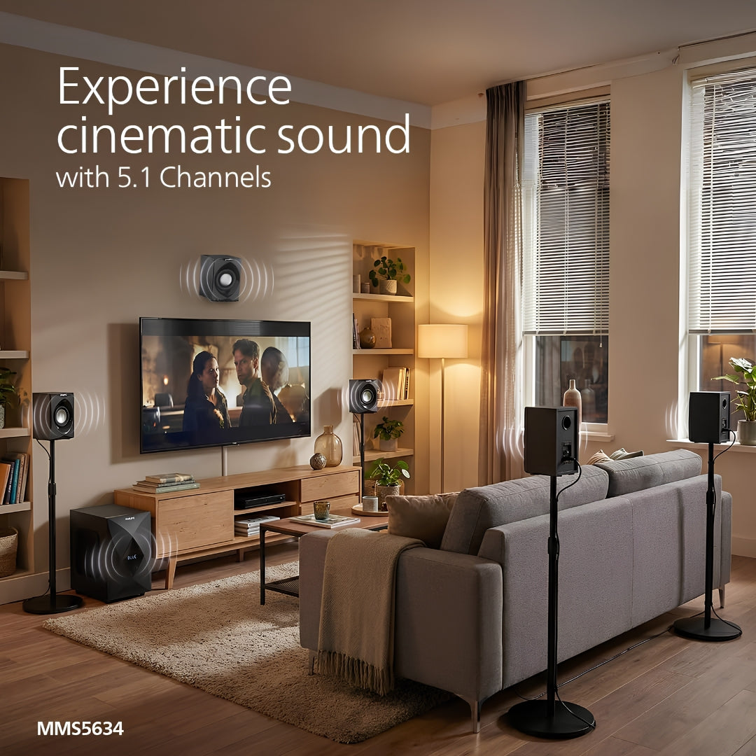 Philips MMS5634_94 Bluetooth Speaker 100 W - Black_Features View 1