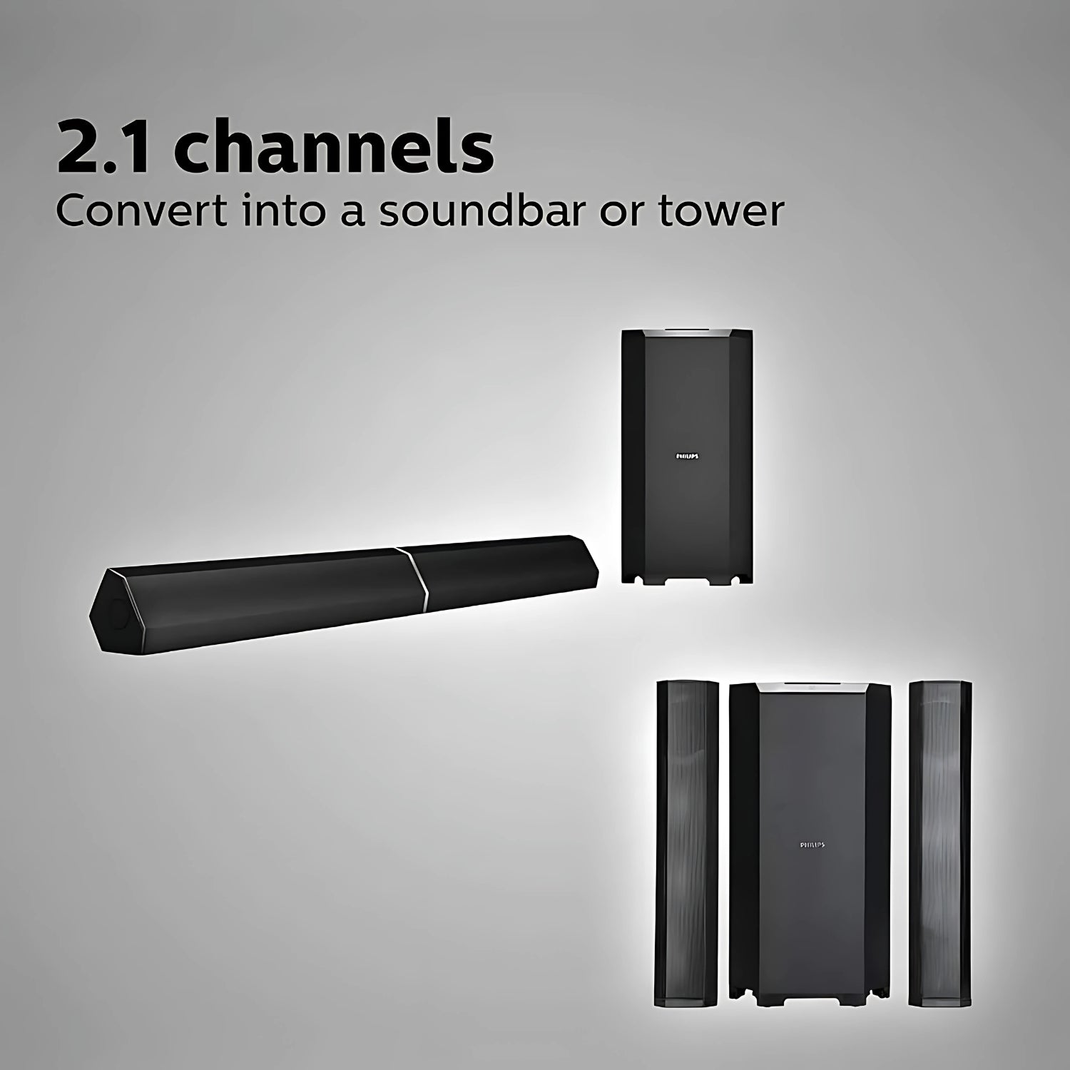 Philips MMS8085B 94 2.1 Channel Multimedia Speaker 80W - Black_6