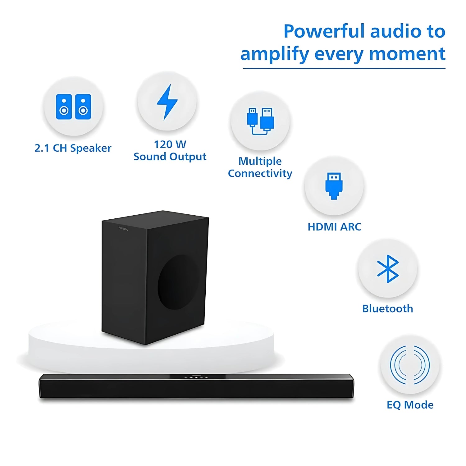 Philips TAB4218 94 2.1 Soundbar - 120W - Black_8