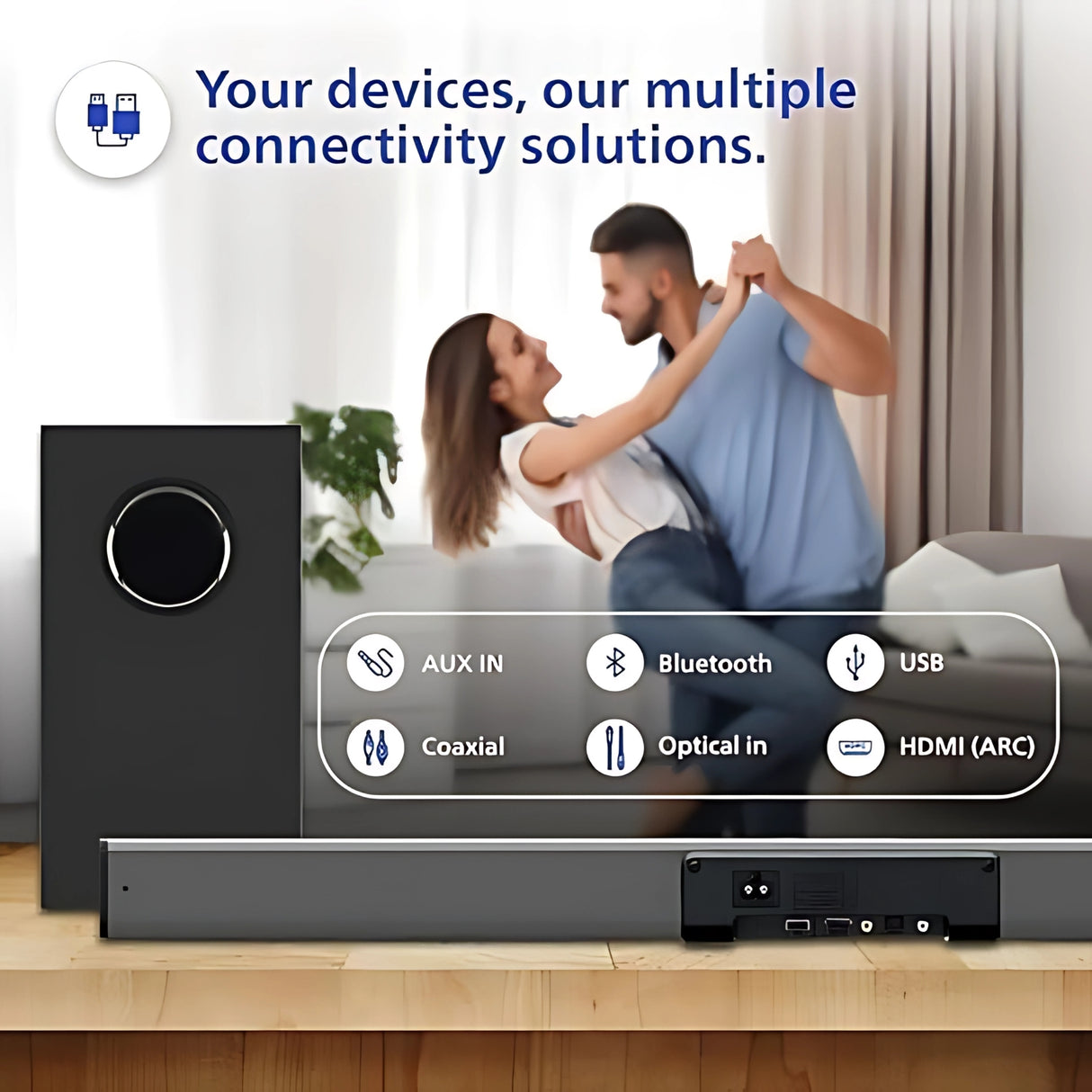 Philips TAB4228 94 2.1 Soundbar 160W - Black_4