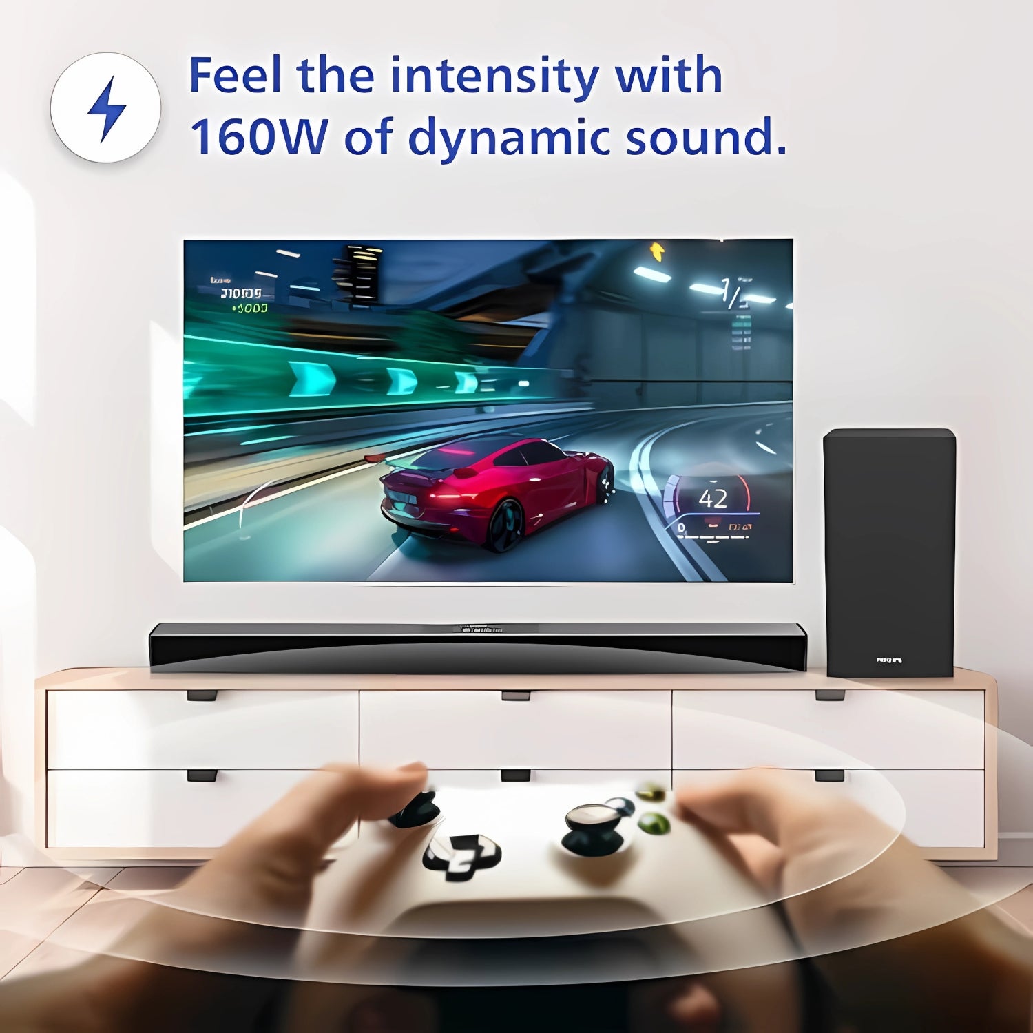 Philips TAB4228 94 2.1 Soundbar 160W - Black_5