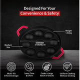 Pigeon Imperi Cast Iron Paniyarkkal 9 Cavity - Black