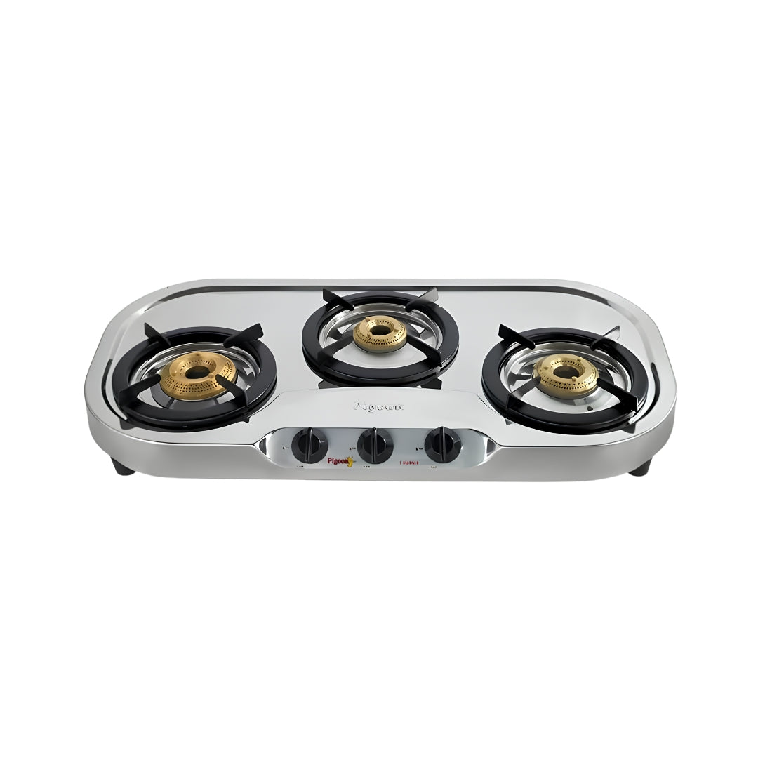PigeonPG-3110DTElegance3-BurnerStainlesssteelGasStove_Silver_FrontView_1