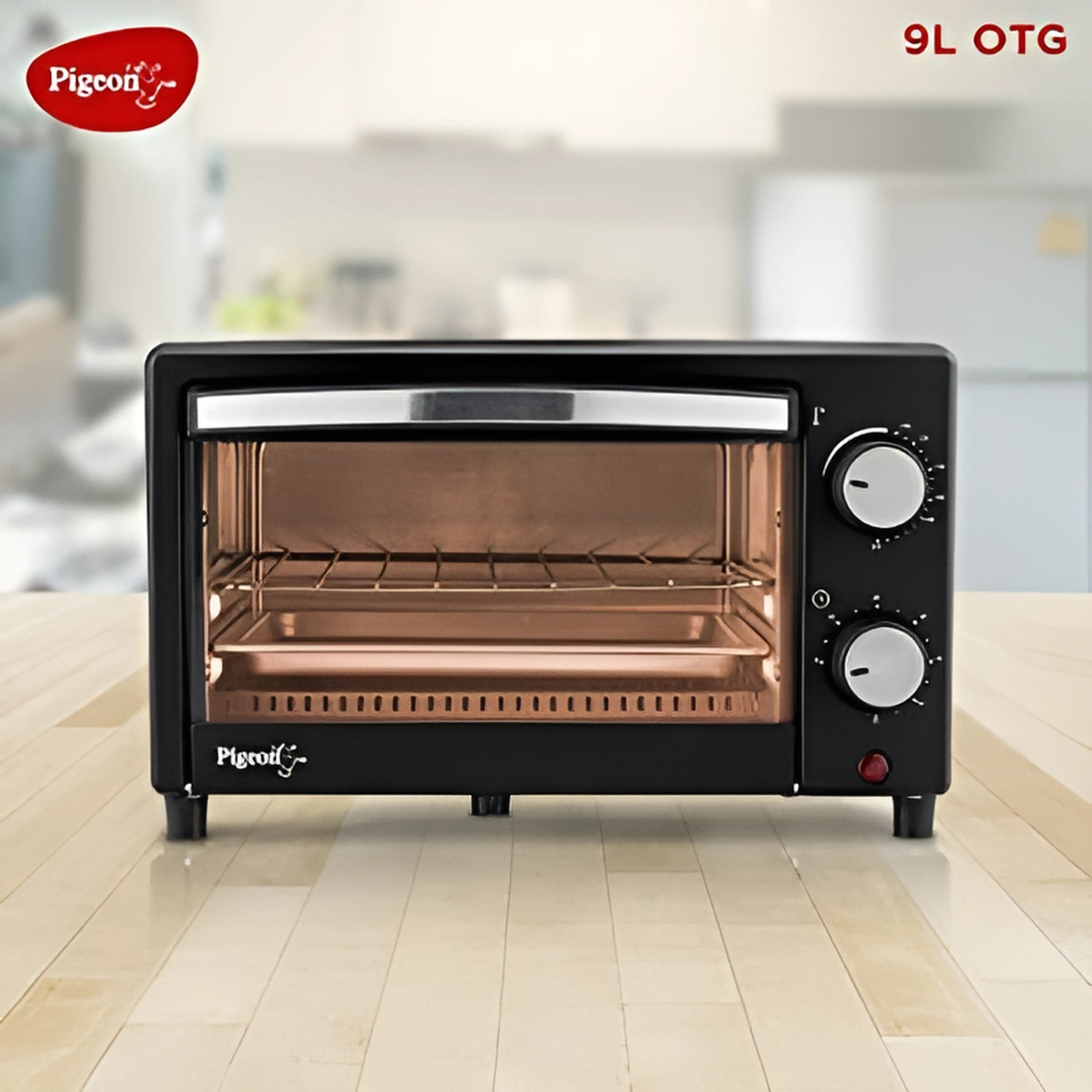 Pigeon 12381 Oven Toaster Grill OTG Compact Electric Baking and Toasting Oven 9 L - Black_2