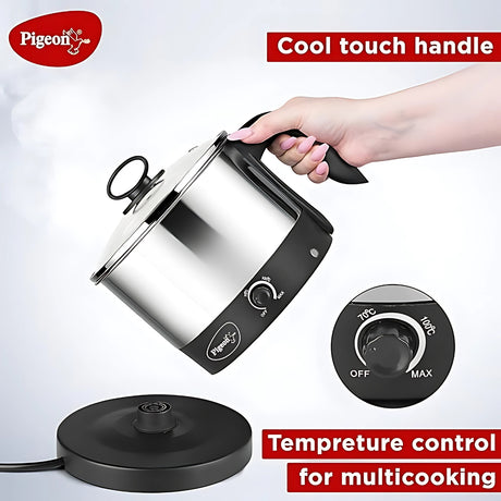 Pigeon 14432 Multipurpose Kettle 1.2 L – Black and Silver_2
