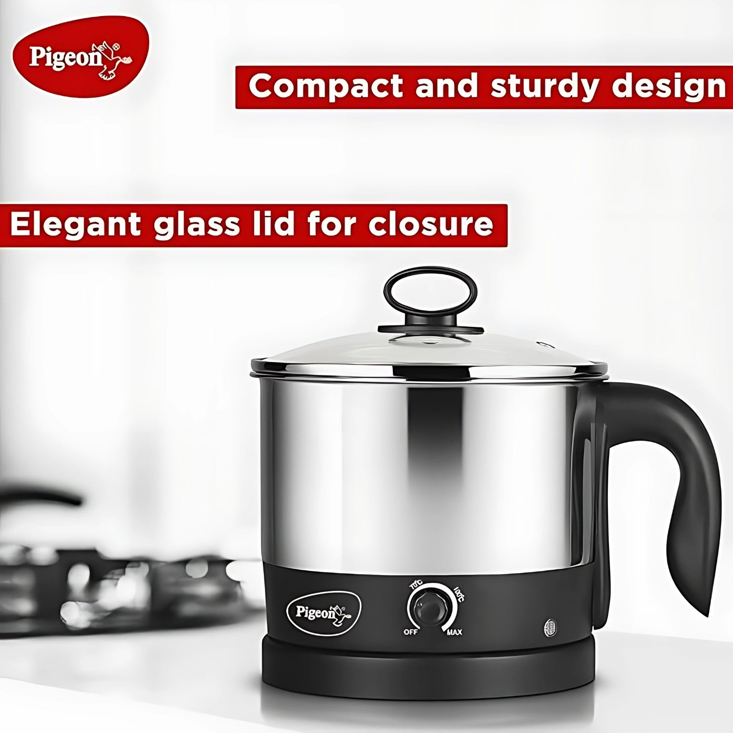 Pigeon 14432 Multipurpose Kettle 1.2 L – Black and Silver_4