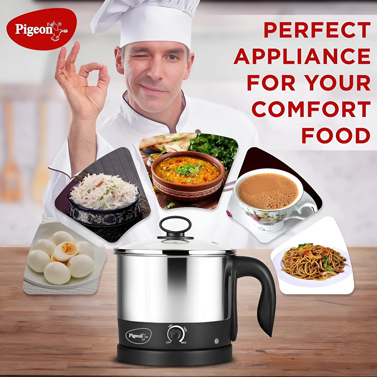 Pigeon 14432 Multipurpose Kettle 1.2 L – Black and Silver_7