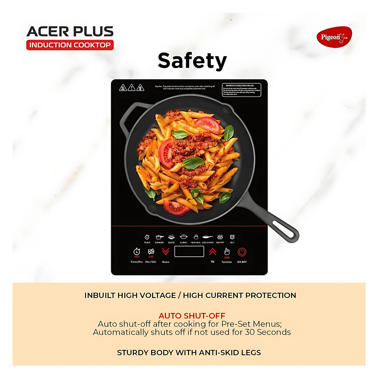 Pigeon 14429 Acer Plus Induction Cooktop 1800 W - Black