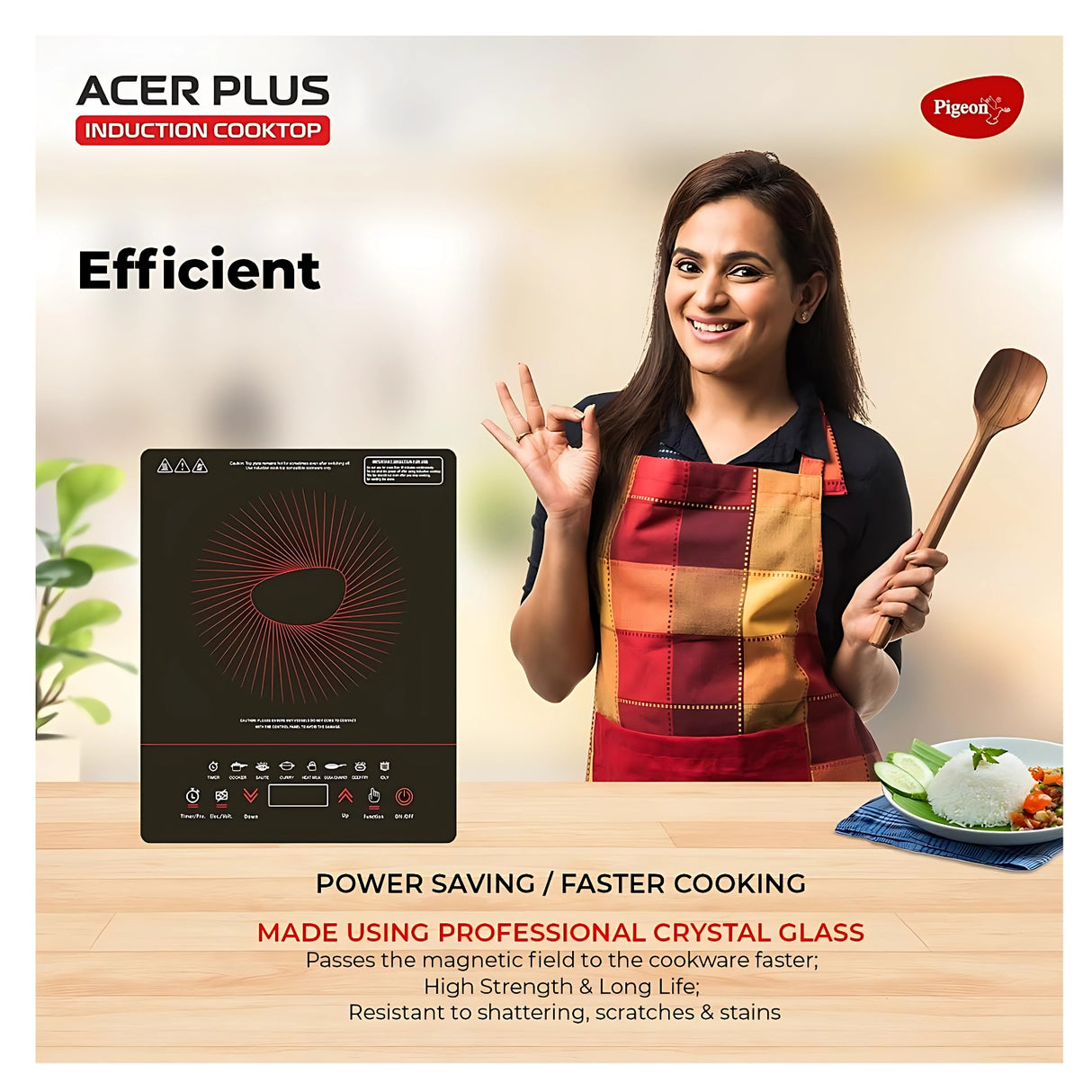 Pigeon 14429 Acer Plus Induction Cooktop 1800 W - Black