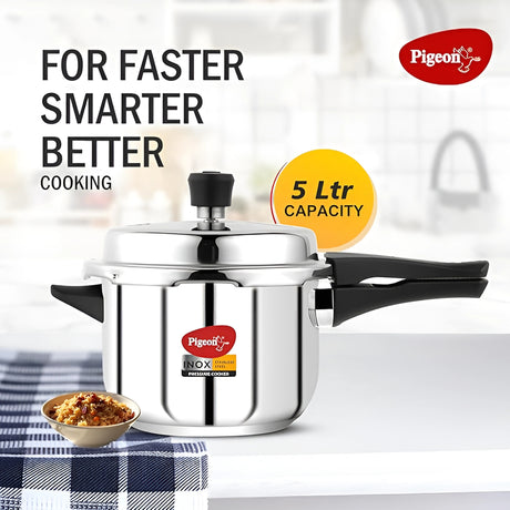 Pigeon Inox SS Pressure Cooker 5 L