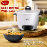 Pigeon Joy Unlimited ERC-SDX 388 Electric Rice Cooker 1 L capacity – White