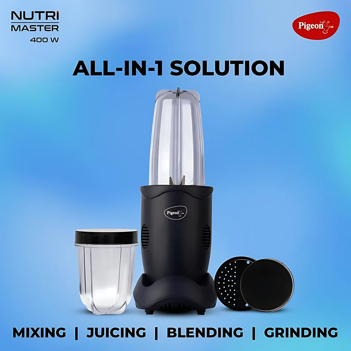 Pigeon Nutri Blend 16466 400 W Mixer Grinder – Black