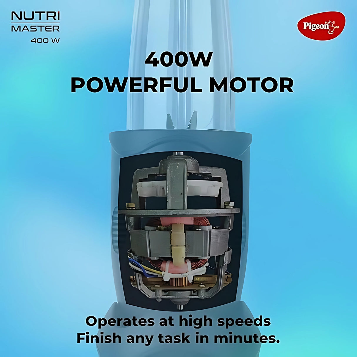 Pigeon Nutri Master 16467 Mixer Grinder 400W - Black