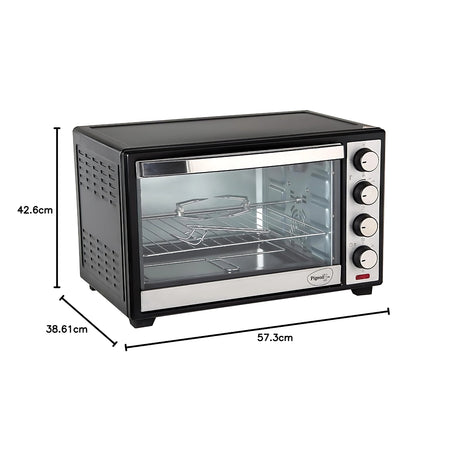 Pigeon Oven Toaster 40L (Model 15593), Rotisserie feature, sleek black design – perfect for grilling, baking & toasting.