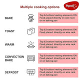 Pigeon Oven Toaster 40L (Model 15593), Rotisserie feature, sleek black design – perfect for grilling, baking & toasting.