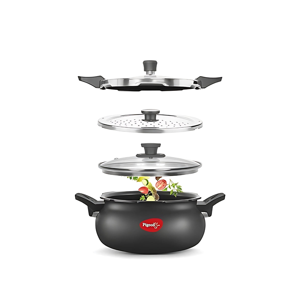 Pigeon Super Hard Anodized Pressure Cooker 5L - Black