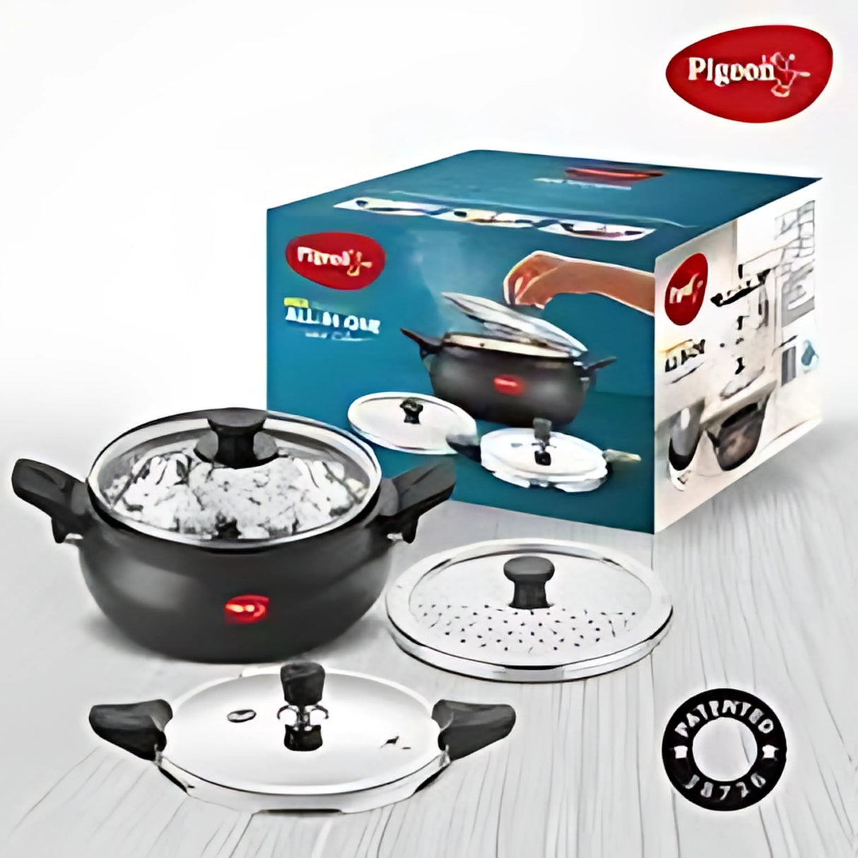 Pigeon Super Hard Anodized Pressure Cooker 5L - Black