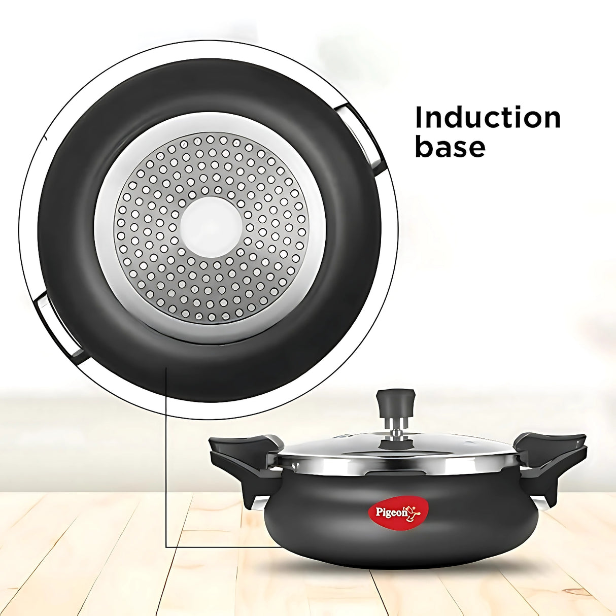 Pigeon Super Hard Anodized Pressure Cooker 5L - Black