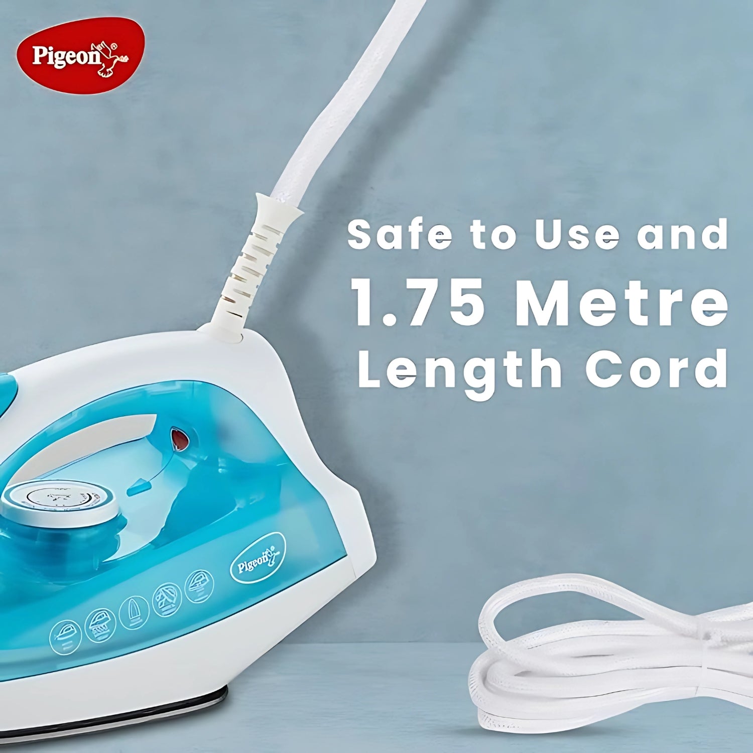 Pigeon Amaze Plus 16232 Steam Iron  1600 Watts - Blue with White_3