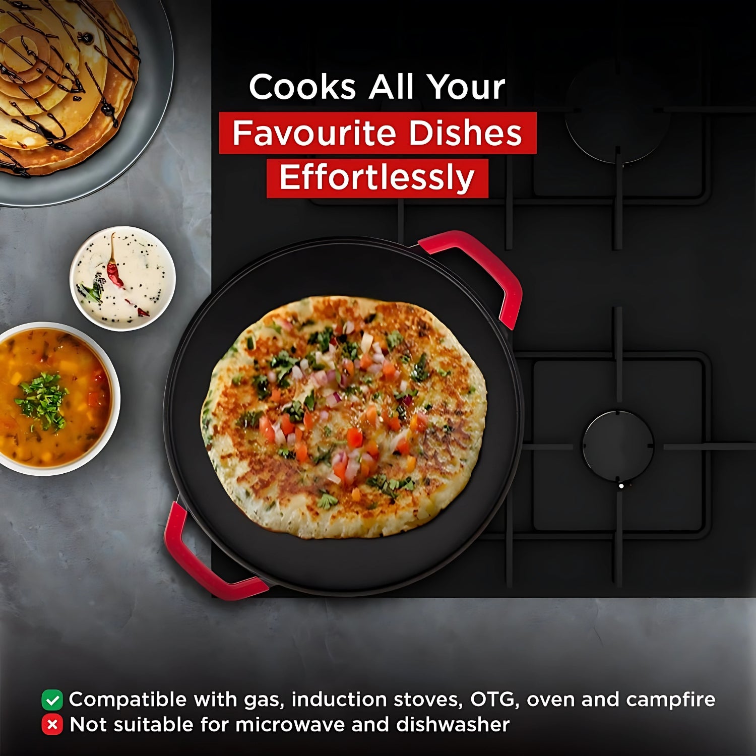 Pigeon Cast Iron Dosa Tawa 30 cm – Black_7