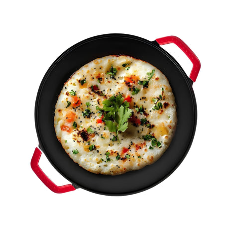 Pigeon Cast Iron Dosa Tawa 30 cm – Black_Front View