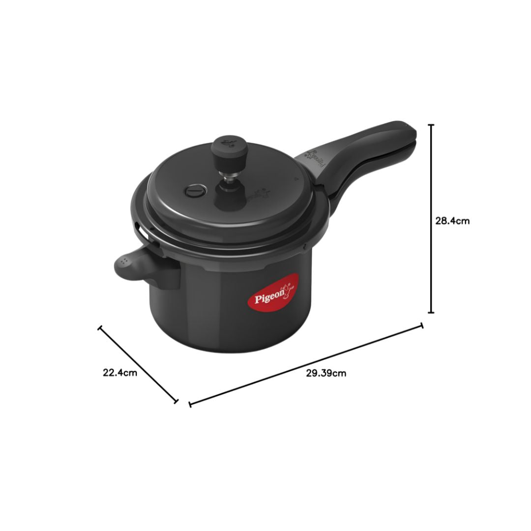 Pigeon Hard Anodised Titanium Pressure Cooker 3 L - Black_Diemensions