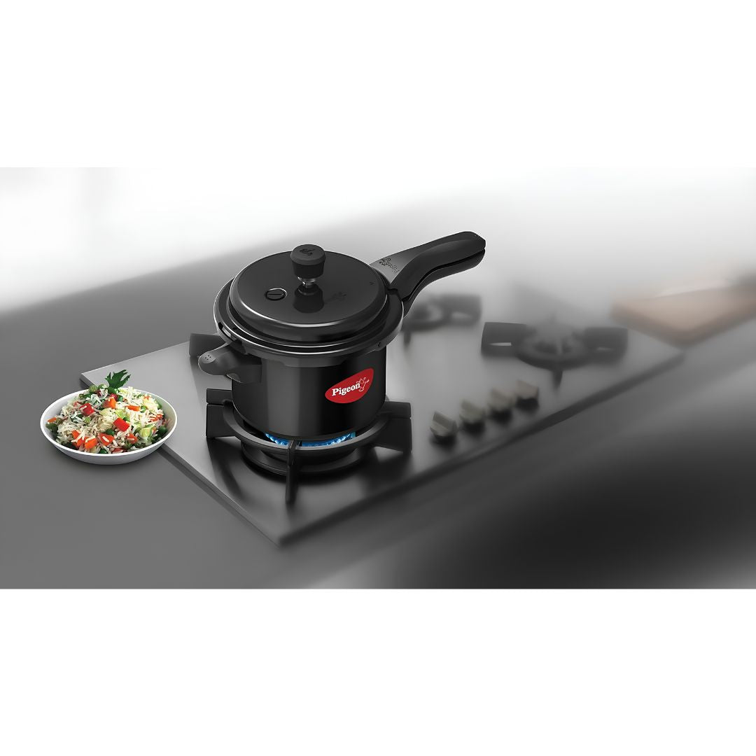 Pigeon Hard Anodised Titanium Pressure Cooker 3 L - Black_Full View