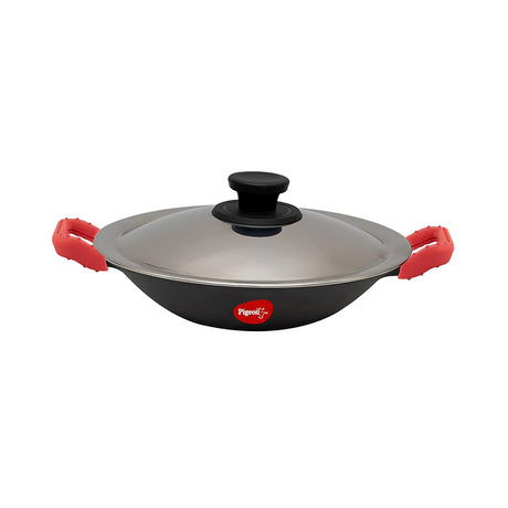 Pigeon Imperi Cast Iron Appachatty 220 mm with SS Lid - Black_1