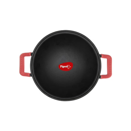 Pigeon Imperi Cast Iron Appachatty 220 mm with SS Lid - Black_2