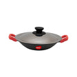 Pigeon Imperi Cast Iron Appachatty 220 mm with SS Lid - Black_Front View