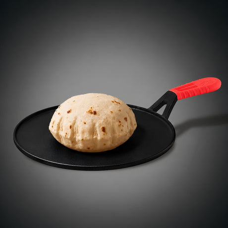 Pigeon Imperi Cast Iron Dosa Tawa 28 cm - Black_Front View