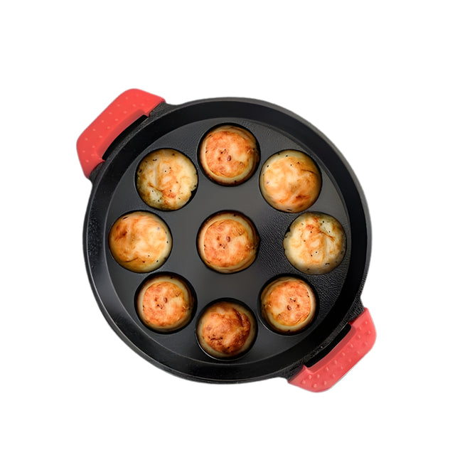 Pigeon Imperi Cast Iron Paniyarkkal 9 Cavity - Black_1