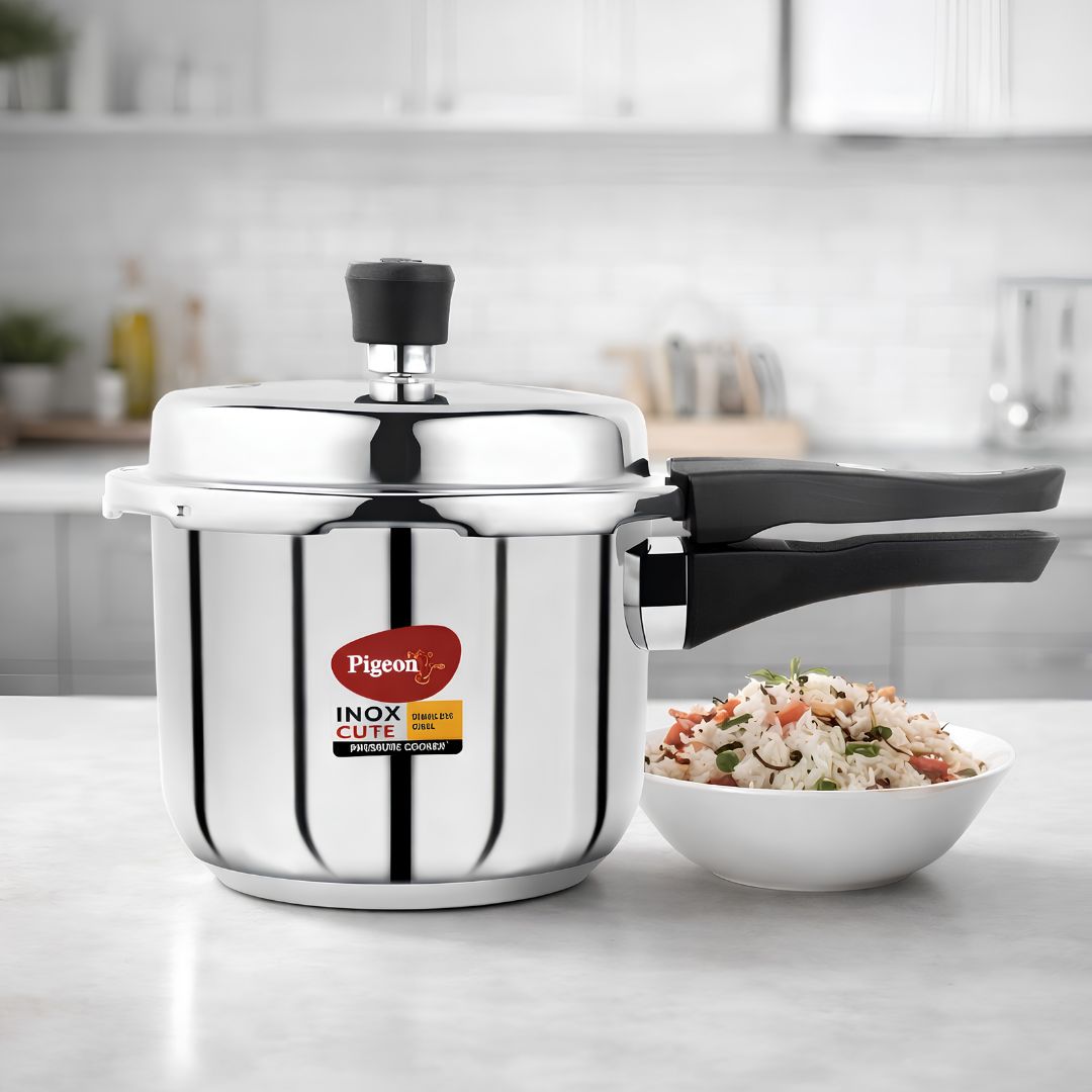 Pigeon Inox Cute Stainless Steel Pressure Cooker 3 L_Front View 2