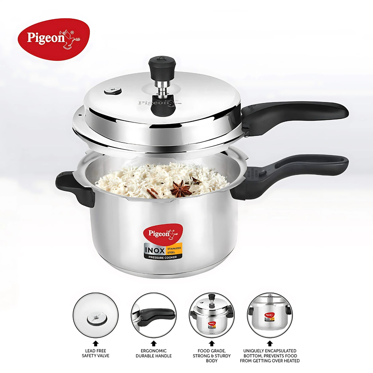 Pigeon Inox SS Pressure Cooker 3 L_6