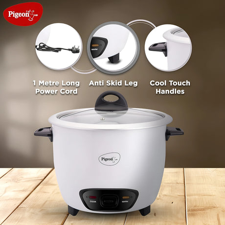 Pigeon Joy Unlimited ERC-SDX 388 Electric Rice Cooker 1 L – White_3