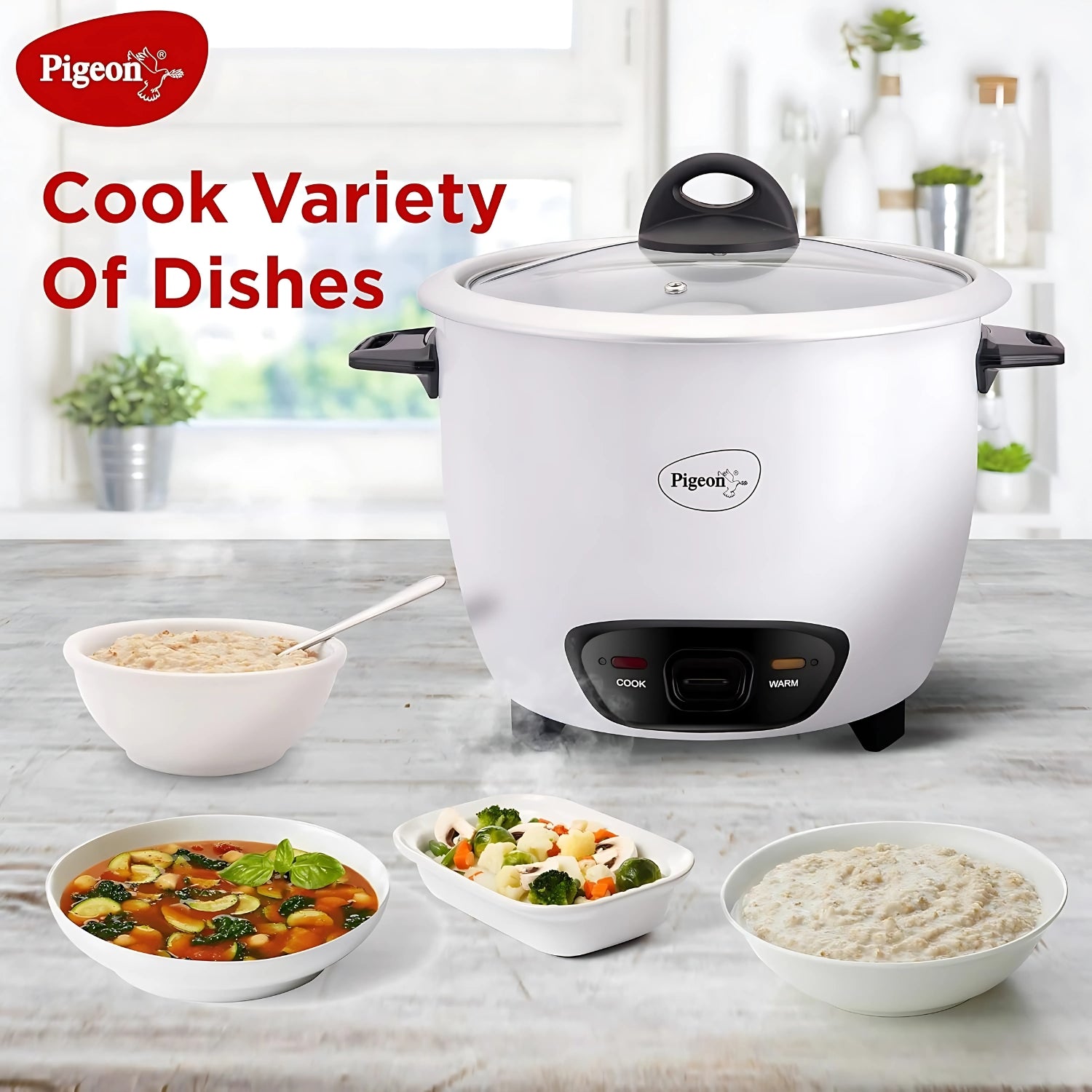 Pigeon Joy Unlimited ERC-SDX 388 Electric Rice Cooker 1 L – White_4