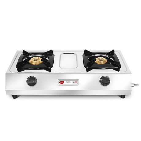 Pigeon Maxima 12312  2Burner Stainless Steel LPG Gas Stove – Silver_1