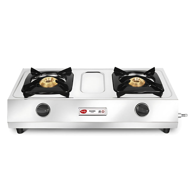 Pigeon Maxima 12312  2Burner Stainless Steel LPG Gas Stove – Silver_1