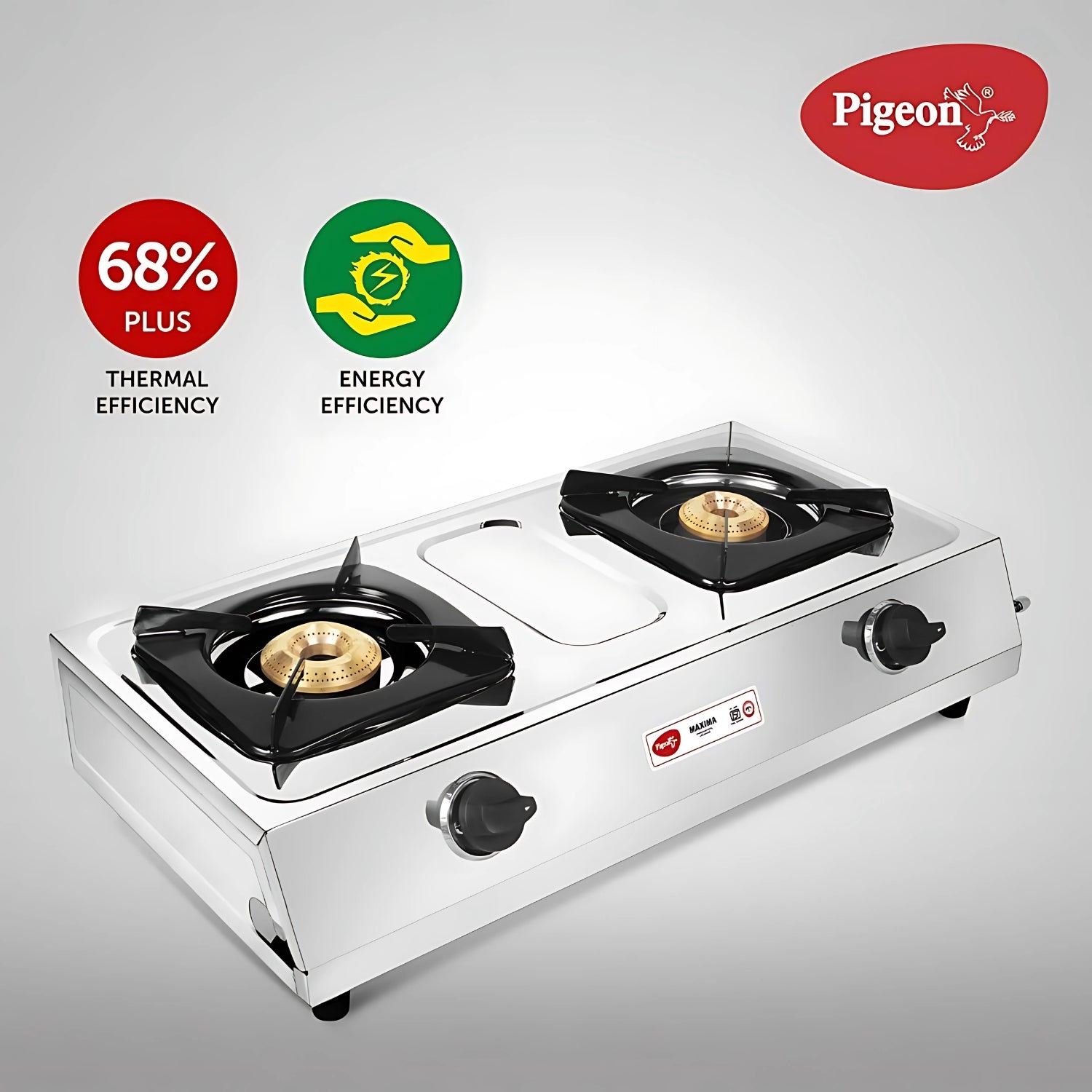 Pigeon Maxima 12312  2Burner Stainless Steel LPG Gas Stove – Silver_4