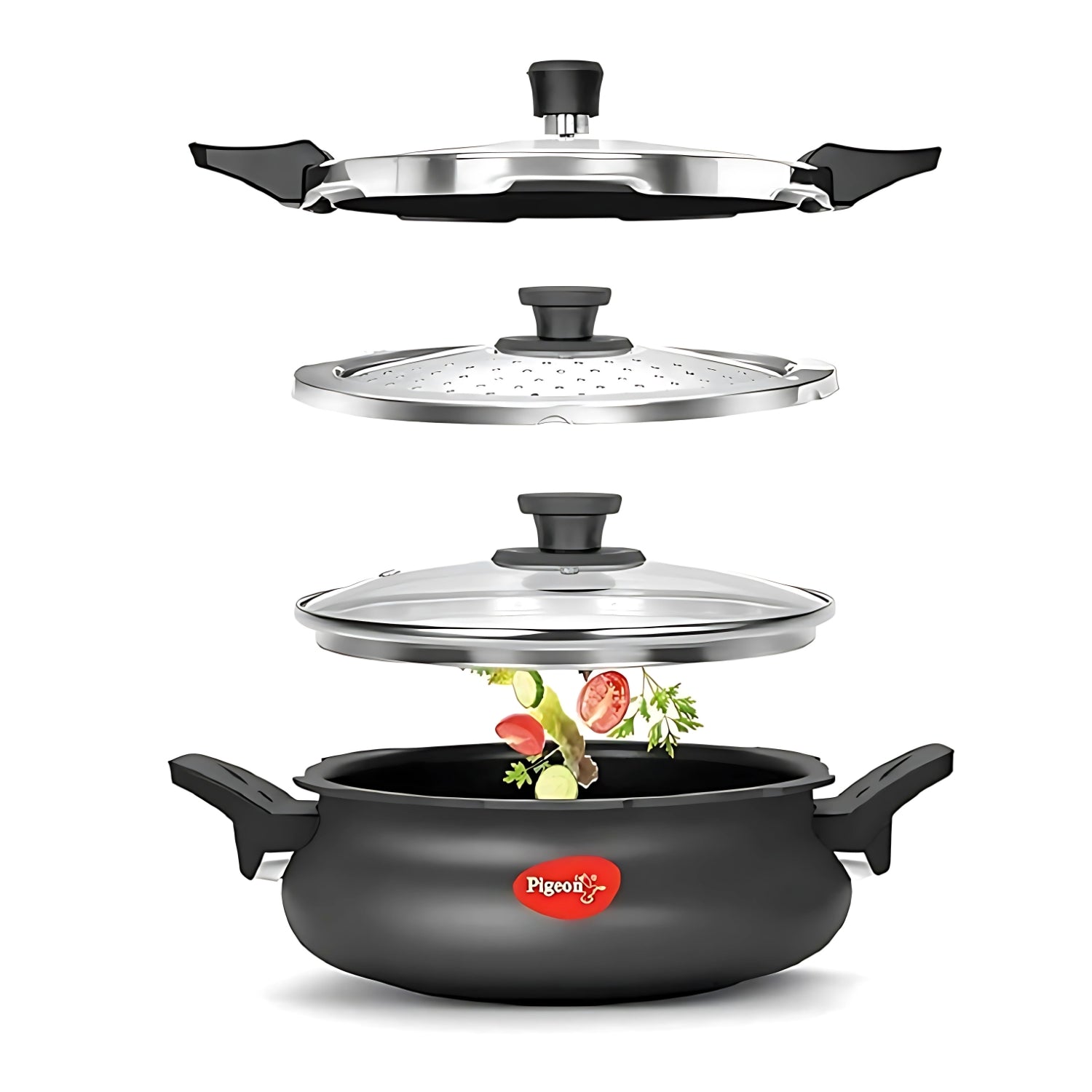 Pigeon Super Hard Anodised Pressure Cooker 3 L - Black_1